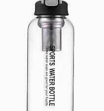 Glass Sports Water Bottle with Tea Infuser 1000ml1L High-Temp Glass Sports Tea 1000mlGlass water cup with large capacity and high temperature resistance 1 liter tea water separation tea cup for men and women summer sports kettle 1000ml